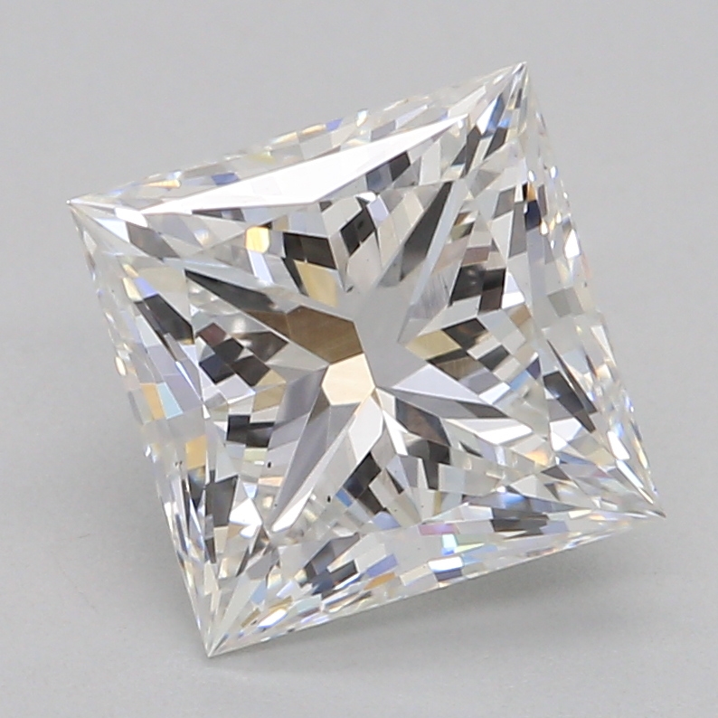 1.44 Carat Princess Shape Lab Grown Diamond F Color VS2 Clarity Very Good Cut
