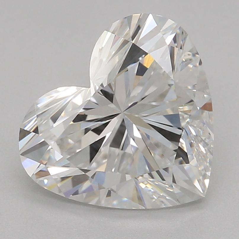 1.57 Carat Heart Shape Lab Grown Diamond E Color VVS2 Clarity Excellent/Ideal Cut
