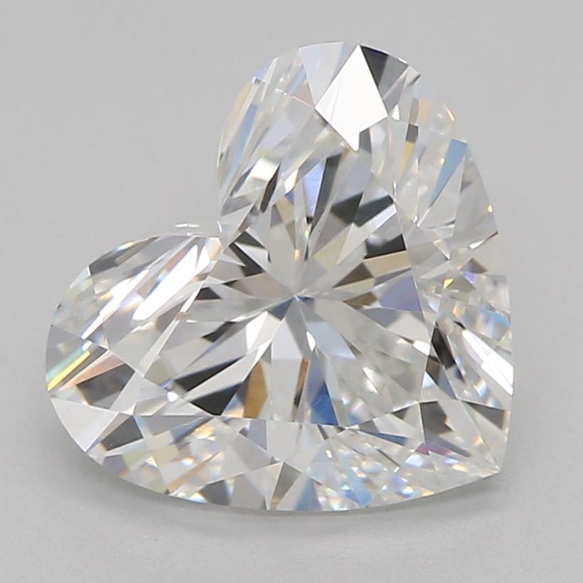 1.52 Carat Heart Shape Lab Grown Diamond E Color VVS2 Clarity Very Good Cut