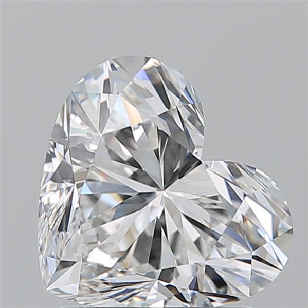 1.55 Carat Heart Shape Earth Grown Diamond F Color VVS2 Clarity 