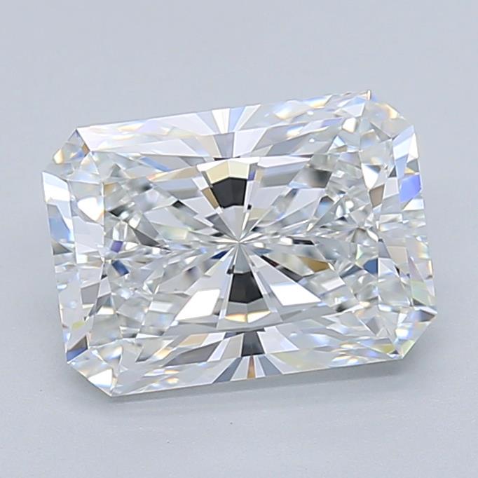 3.08 Carat Radiant Shape Lab Grown Diamond D Color VVS2 Clarity 