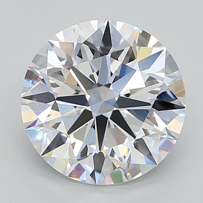 3.03 Carat Round Shape Lab Grown Diamond D Color VVS2 Clarity Excellent/Ideal Cut