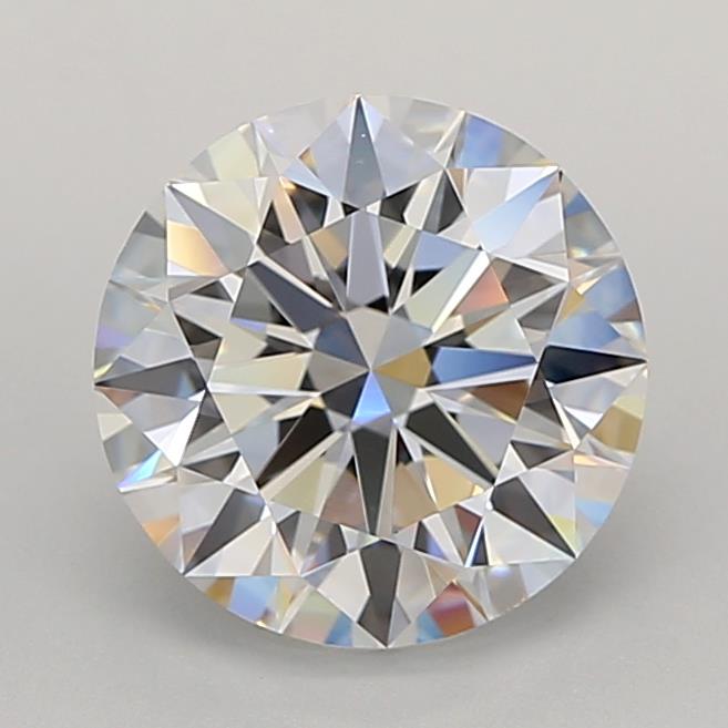 3.01 Carat Round Shape Lab Grown Diamond D Color VVS2 Clarity Excellent/Ideal Cut