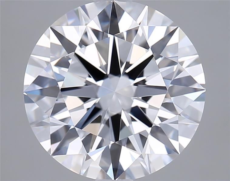 3.03 Carat Round Shape Lab Grown Diamond D Color VVS2 Clarity Excellent/Ideal Cut