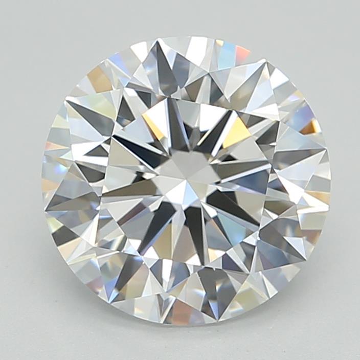 3.01 Carat Round Shape Lab Grown Diamond D Color VVS2 Clarity Excellent/Ideal Cut