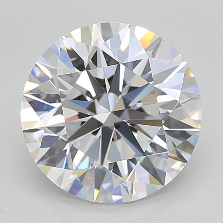 3.03 Carat Round Shape Lab Grown Diamond D Color VVS2 Clarity Excellent/Ideal Cut