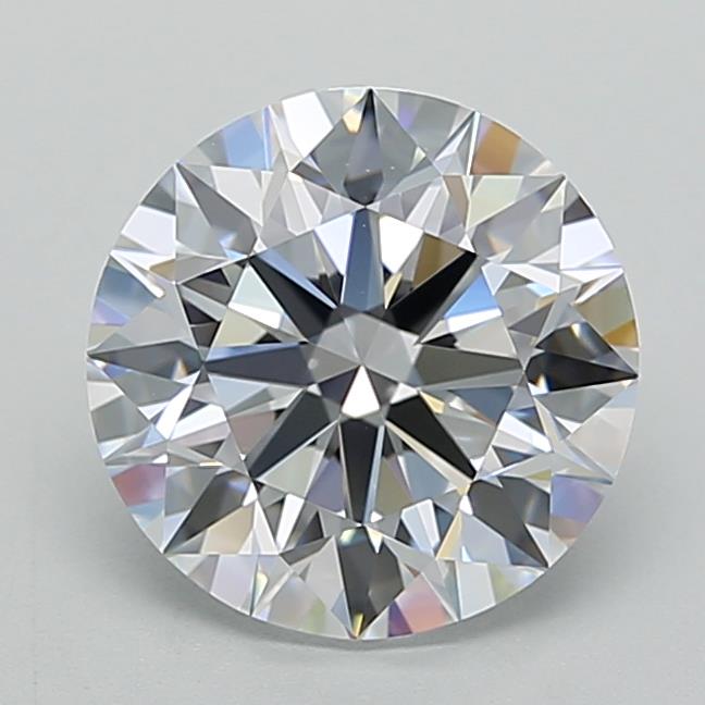 3.02 Carat Round Shape Lab Grown Diamond D Color VVS2 Clarity Excellent/Ideal Cut