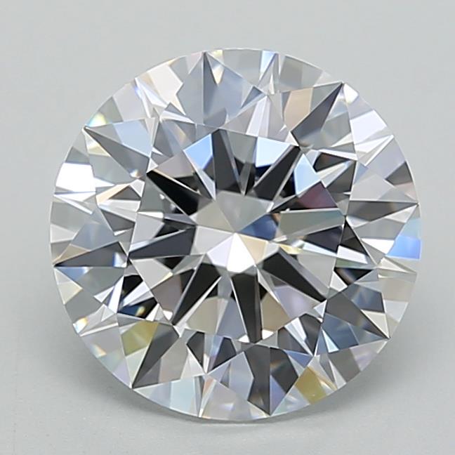 3.29 Carat Round Shape Lab Grown Diamond D Color VVS2 Clarity Excellent/Ideal Cut