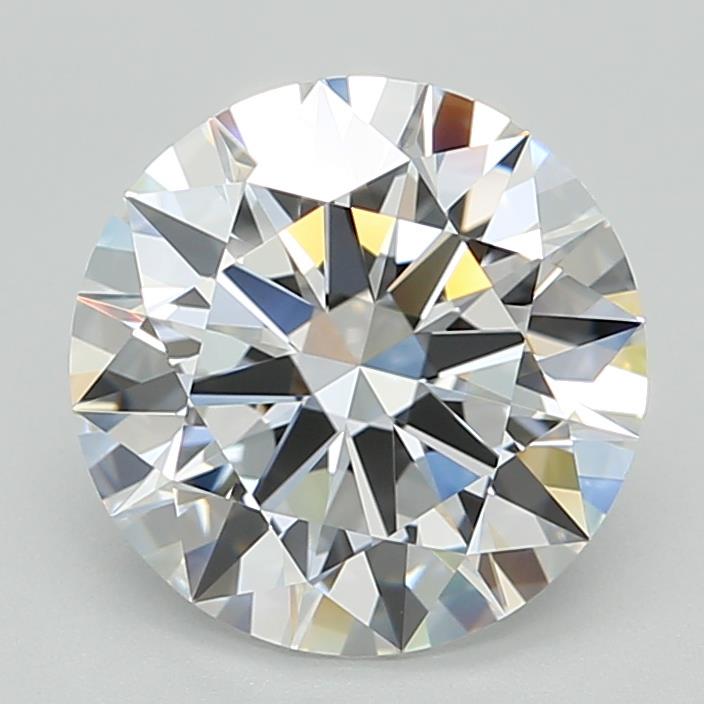 3.02 Carat Round Shape Lab Grown Diamond D Color VVS2 Clarity Excellent/Ideal Cut