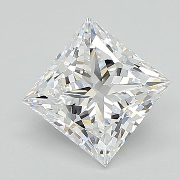 2.04 Carat Princess Shape Lab Grown Diamond D Color VVS1 Clarity 