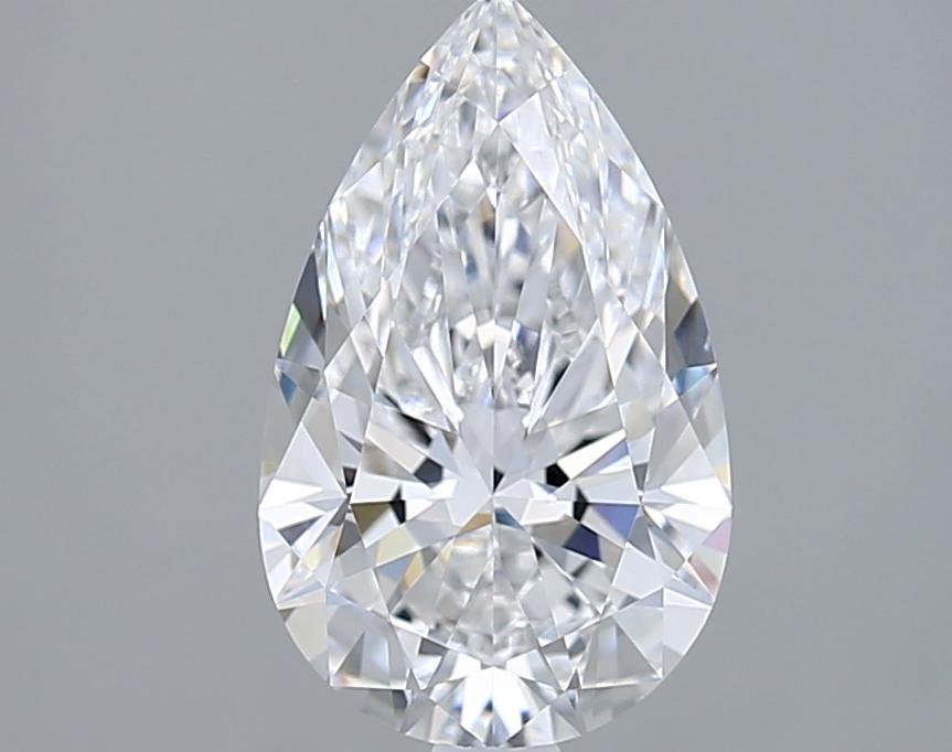 2.06 Carat Pear Shape Lab Grown Diamond D Color VVS1 Clarity 