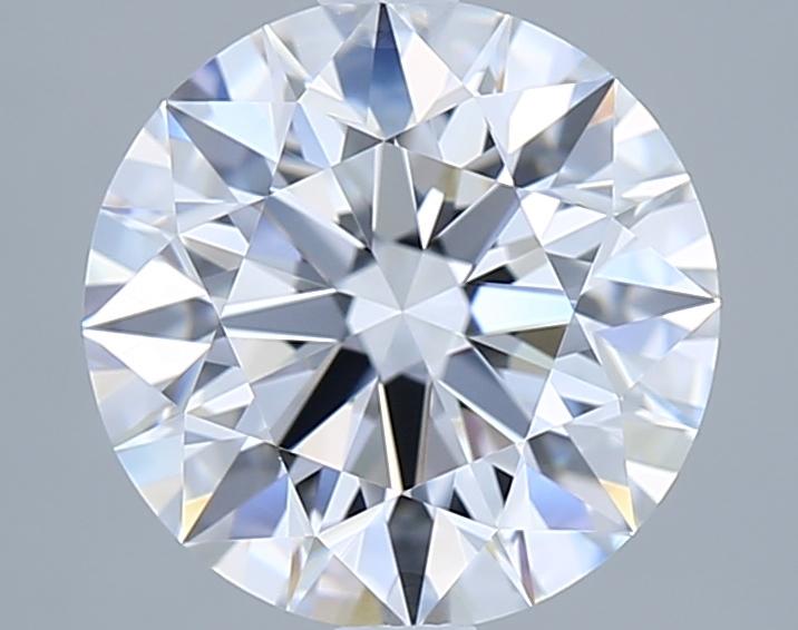 2.01 Carat Round Shape Lab Grown Diamond D Color VVS1 Clarity Excellent/Ideal Cut