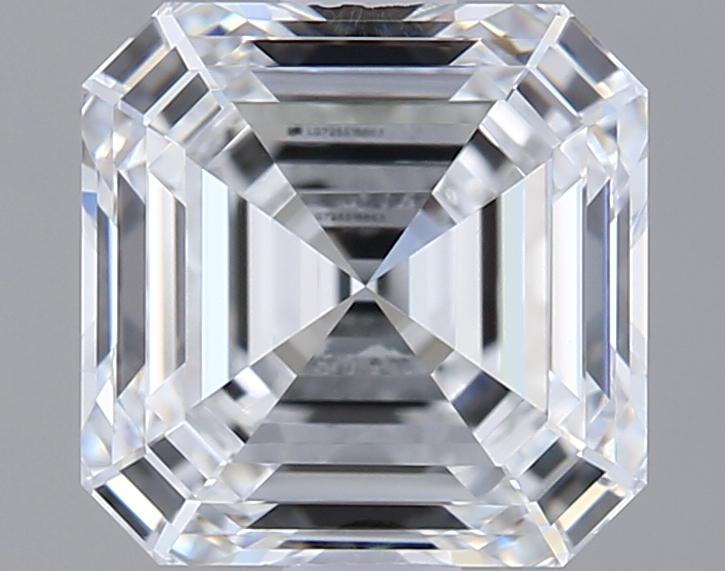 1.55 Carat Square Emerald Shape Lab Grown Diamond D Color VVS2 Clarity 