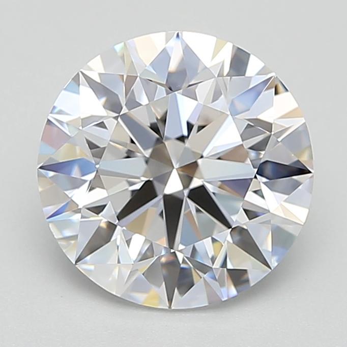 2.08 Carat Round Shape Lab Grown Diamond D Color VVS1 Clarity Excellent/Ideal Cut