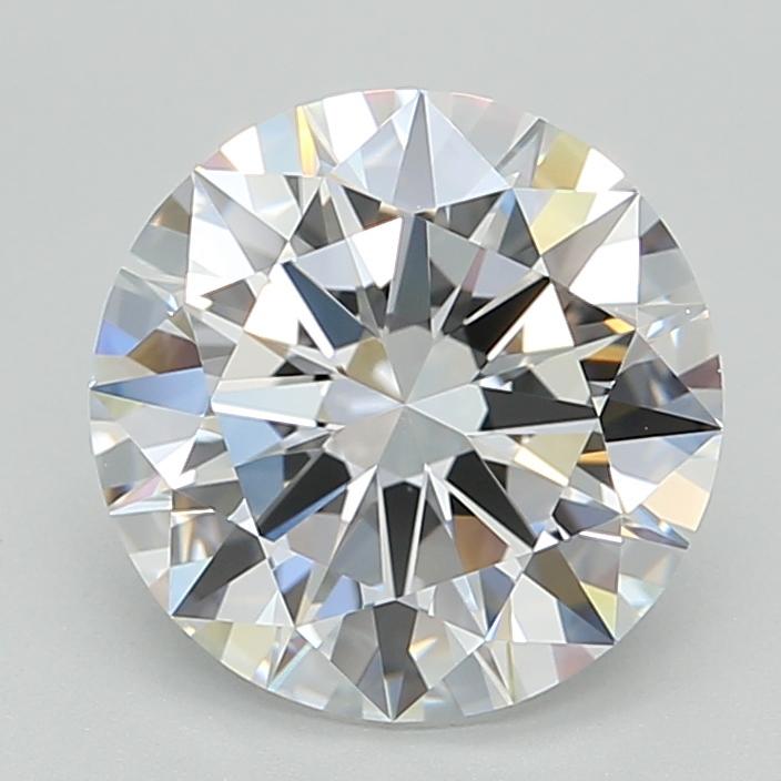 2.94 Carat Round Shape Lab Grown Diamond D Color IF Clarity Excellent/Ideal Cut