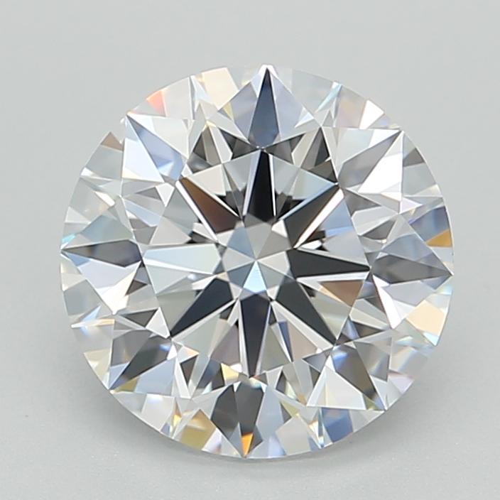 2.78 Carat Round Shape Lab Grown Diamond D Color IF Clarity Excellent/Ideal Cut