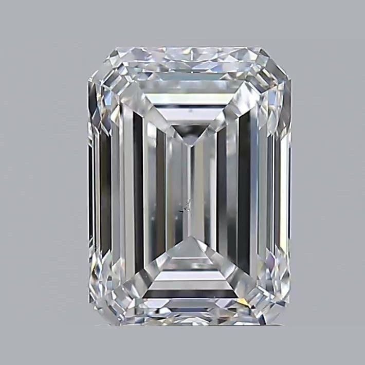 2.01 Carat Emerald Shape Earth Grown Diamond E Color VS2 Clarity 