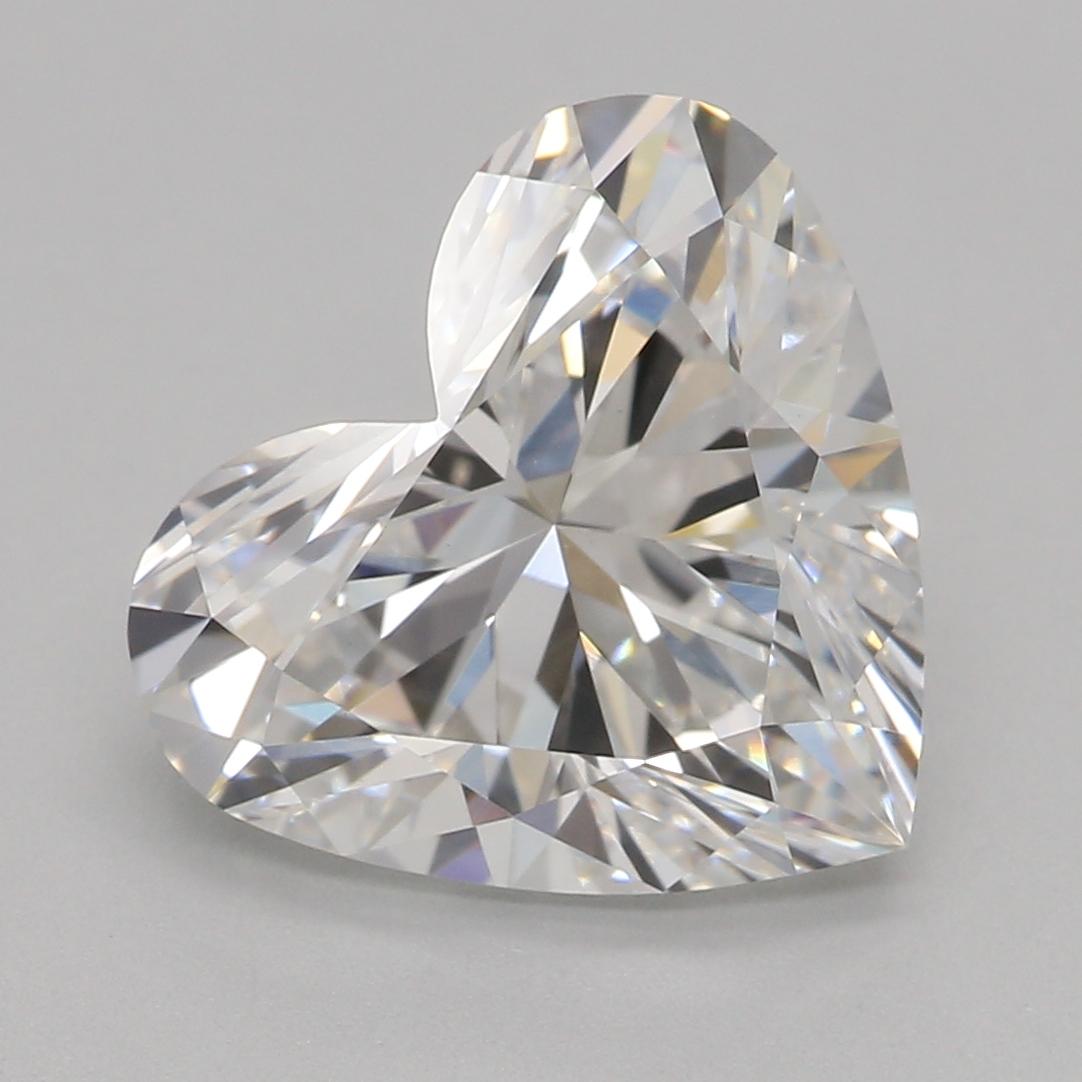 2.52 Carat Heart Shape Lab Grown Diamond E Color VS1 Clarity Very Good Cut