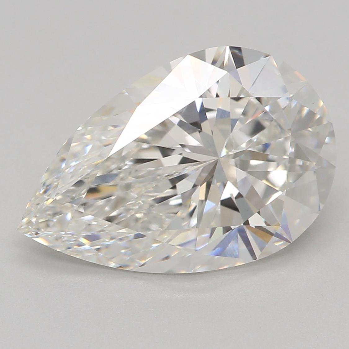 2.59 Carat Pear Shape Lab Grown Diamond F Color VVS2 Clarity Excellent/Ideal Cut
