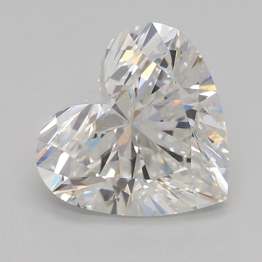 1.53 Carat Heart Shape Lab Grown Diamond F Color VVS2 Clarity Very Good Cut