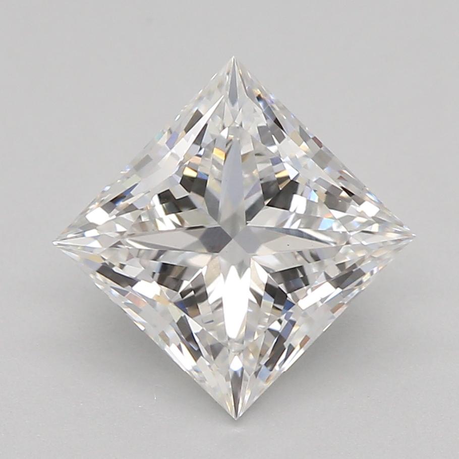 1.28 Carat Princess Shape Lab Grown Diamond E Color VS1 Clarity Excellent/Ideal Cut