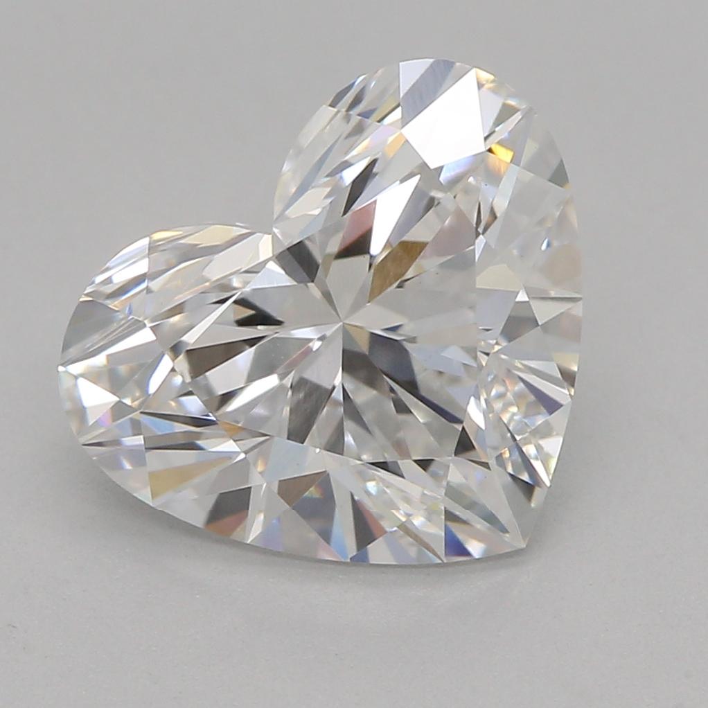 2.08 Carat Heart Shape Lab Grown Diamond E Color VVS2 Clarity Very Good Cut