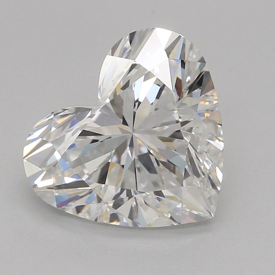 1.58 Carat Heart Shape Lab Grown Diamond E Color VVS2 Clarity Very Good Cut