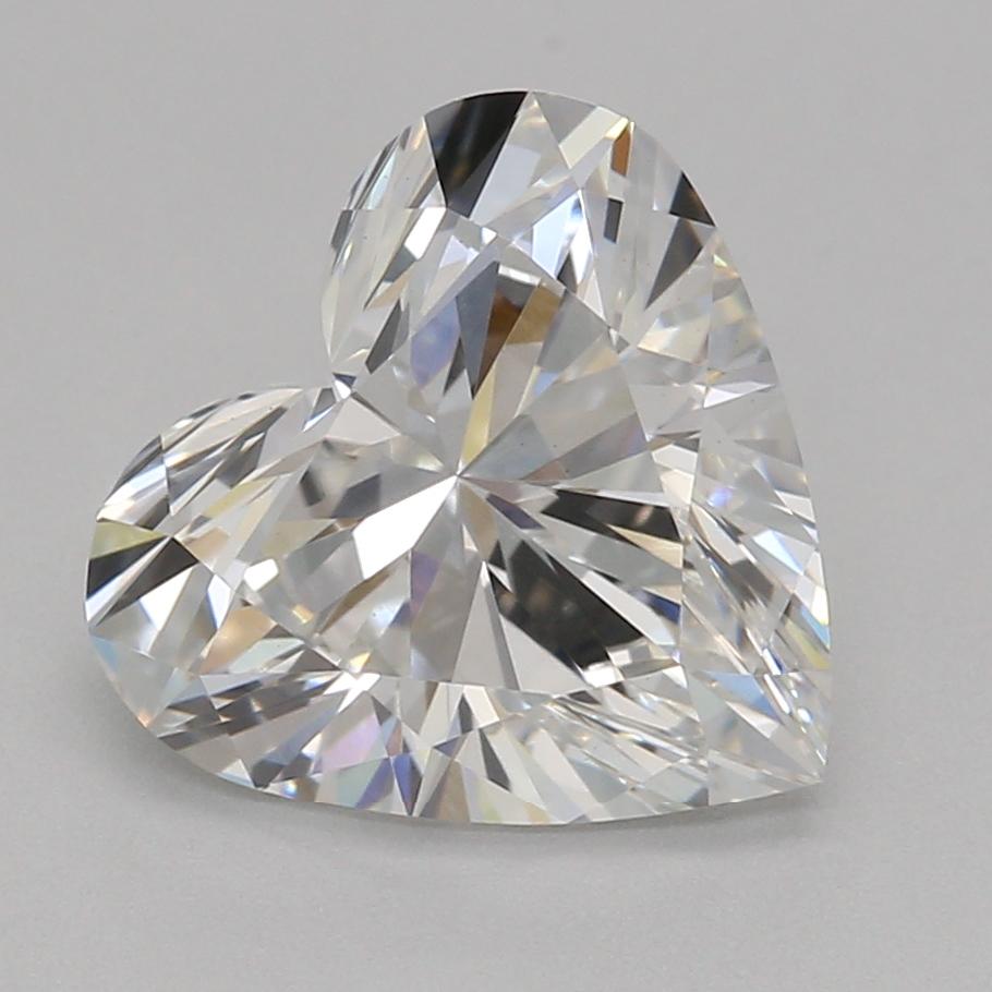 1.56 Carat Heart Shape Lab Grown Diamond E Color VS1 Clarity Very Good Cut