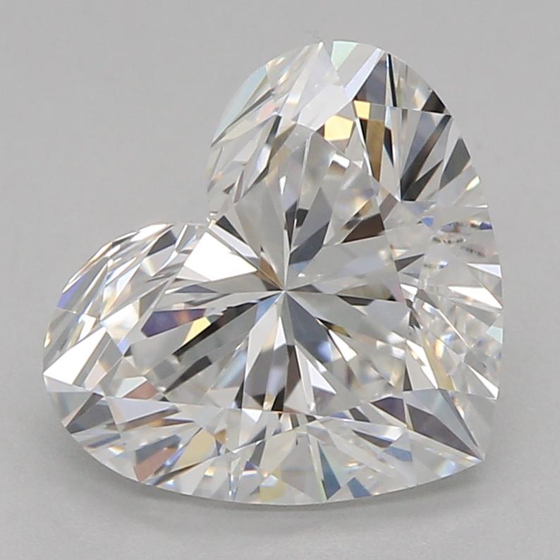 1.56 Carat Heart Shape Lab Grown Diamond E Color VVS2 Clarity Very Good Cut