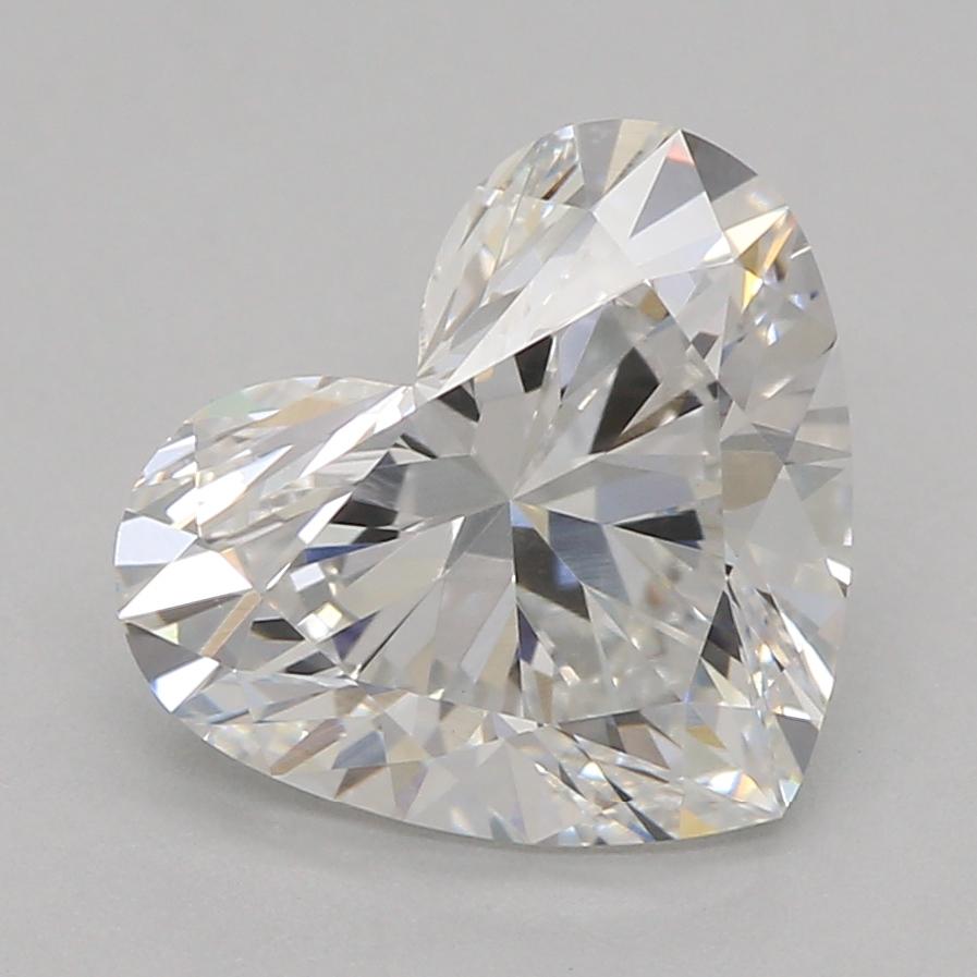 1.58 Carat Heart Shape Lab Grown Diamond E Color VVS2 Clarity Very Good Cut