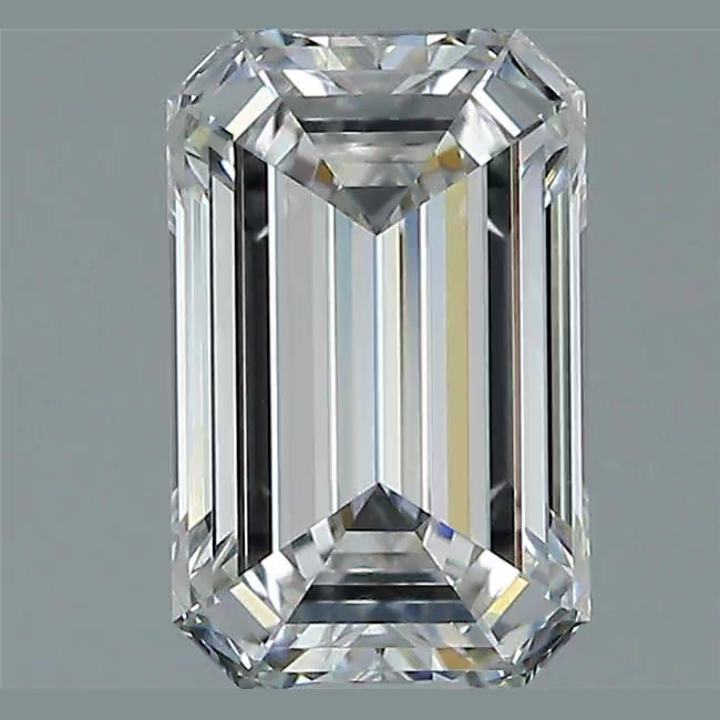 1.04 Carat Emerald Shape Earth Grown Diamond F Color IF Clarity 