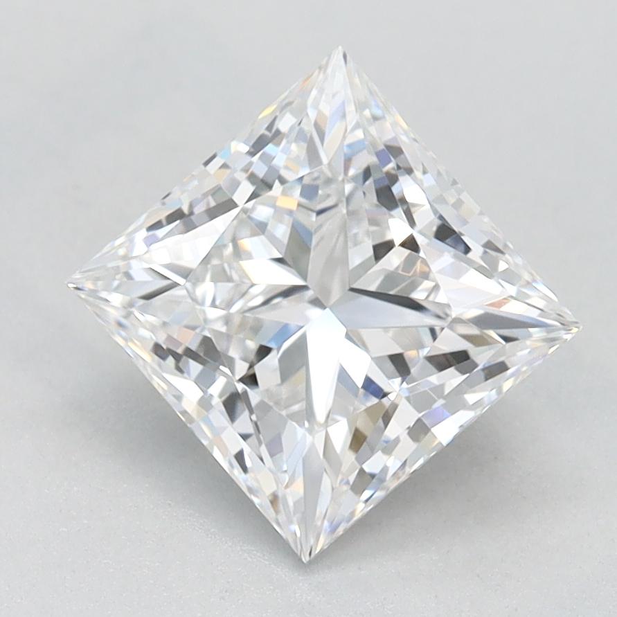 1.65 Carat Princess Shape Lab Grown Diamond D Color VVS1 Clarity 