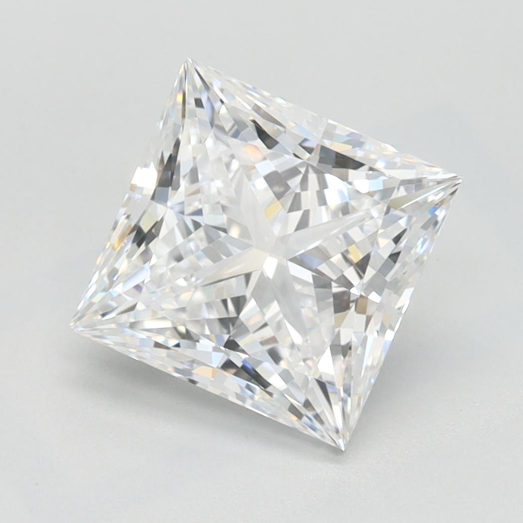 2.24 Carat Princess Shape Lab Grown Diamond D Color VVS1 Clarity 