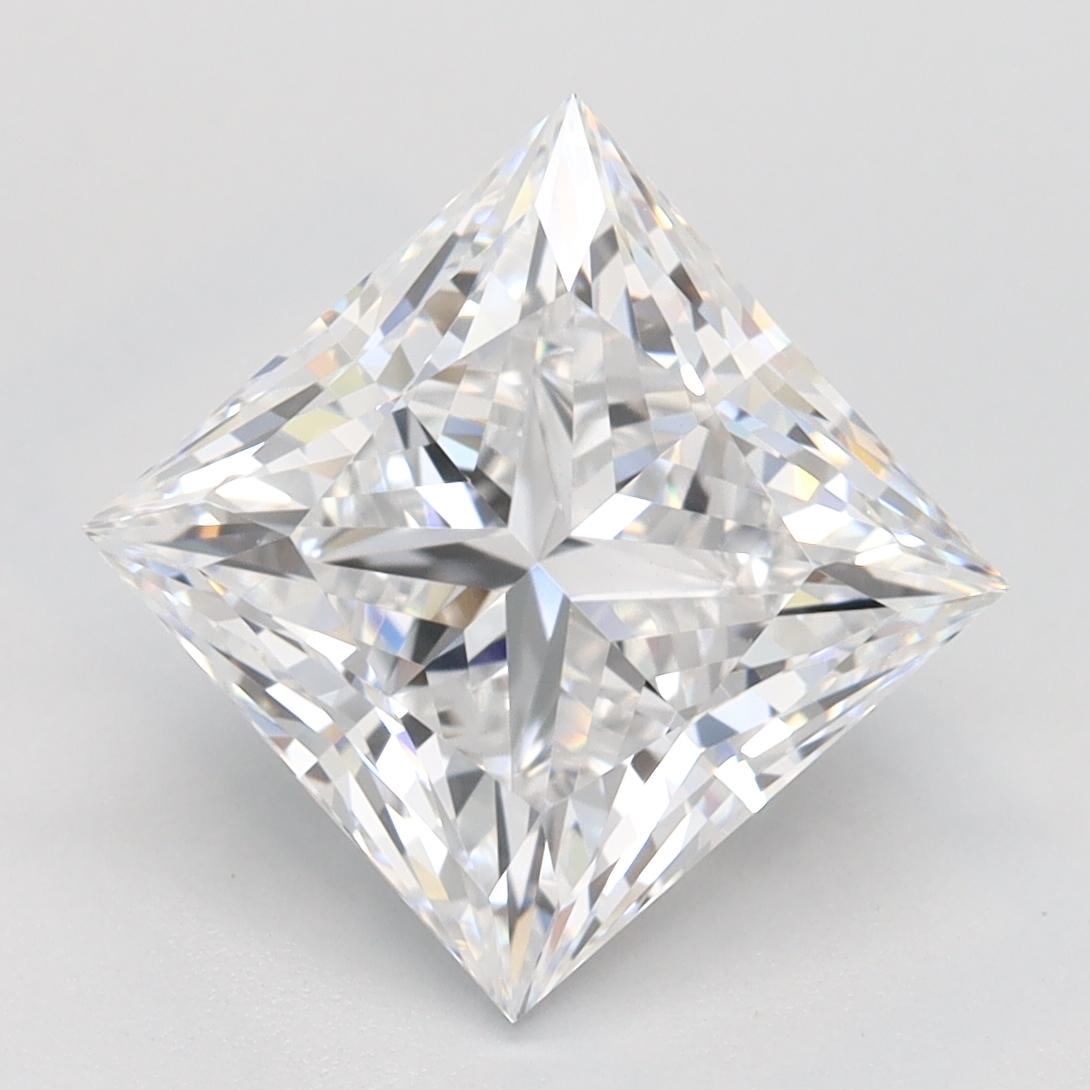 3.19 Carat Princess Shape Lab Grown Diamond D Color VVS1 Clarity 
