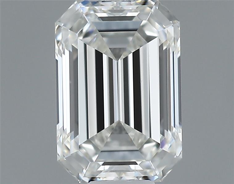 0.53 Carat Emerald Shape Earth Grown Diamond H Color VS2 Clarity 